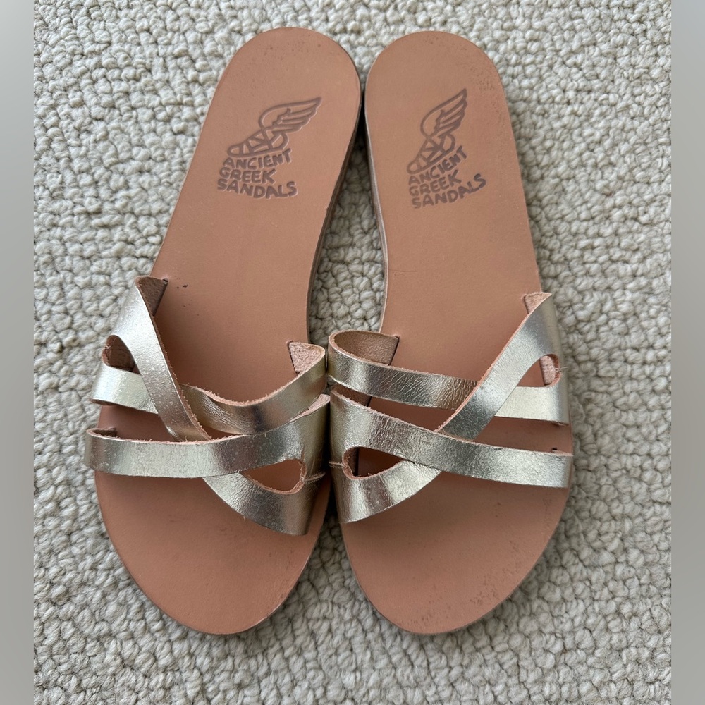 Ancient Greek Sandals Apiron 39 gold